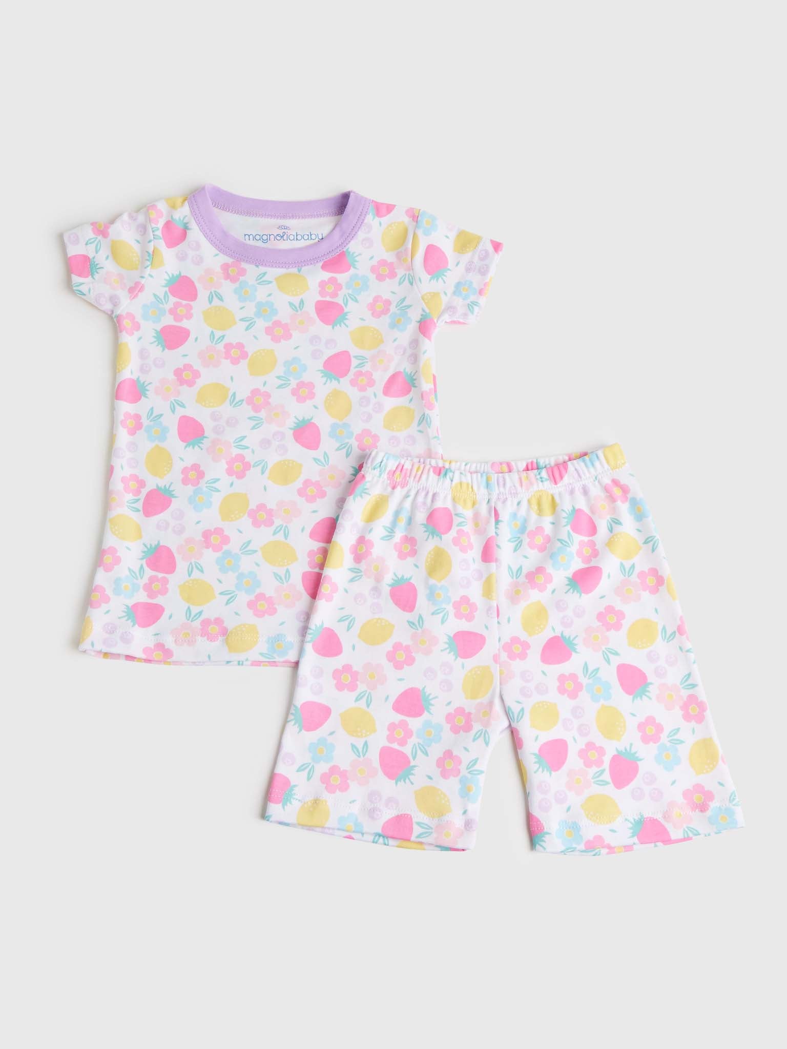 Magnolia Baby Girls' Fruity Fun Short Pajama Set - Saint Bernard