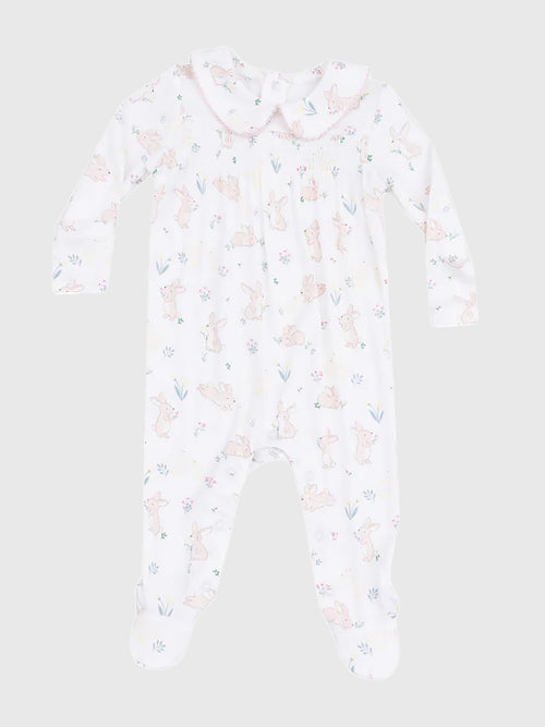 Angel Dear Baby Bunny + Duck Smocked Peter Pan Footie