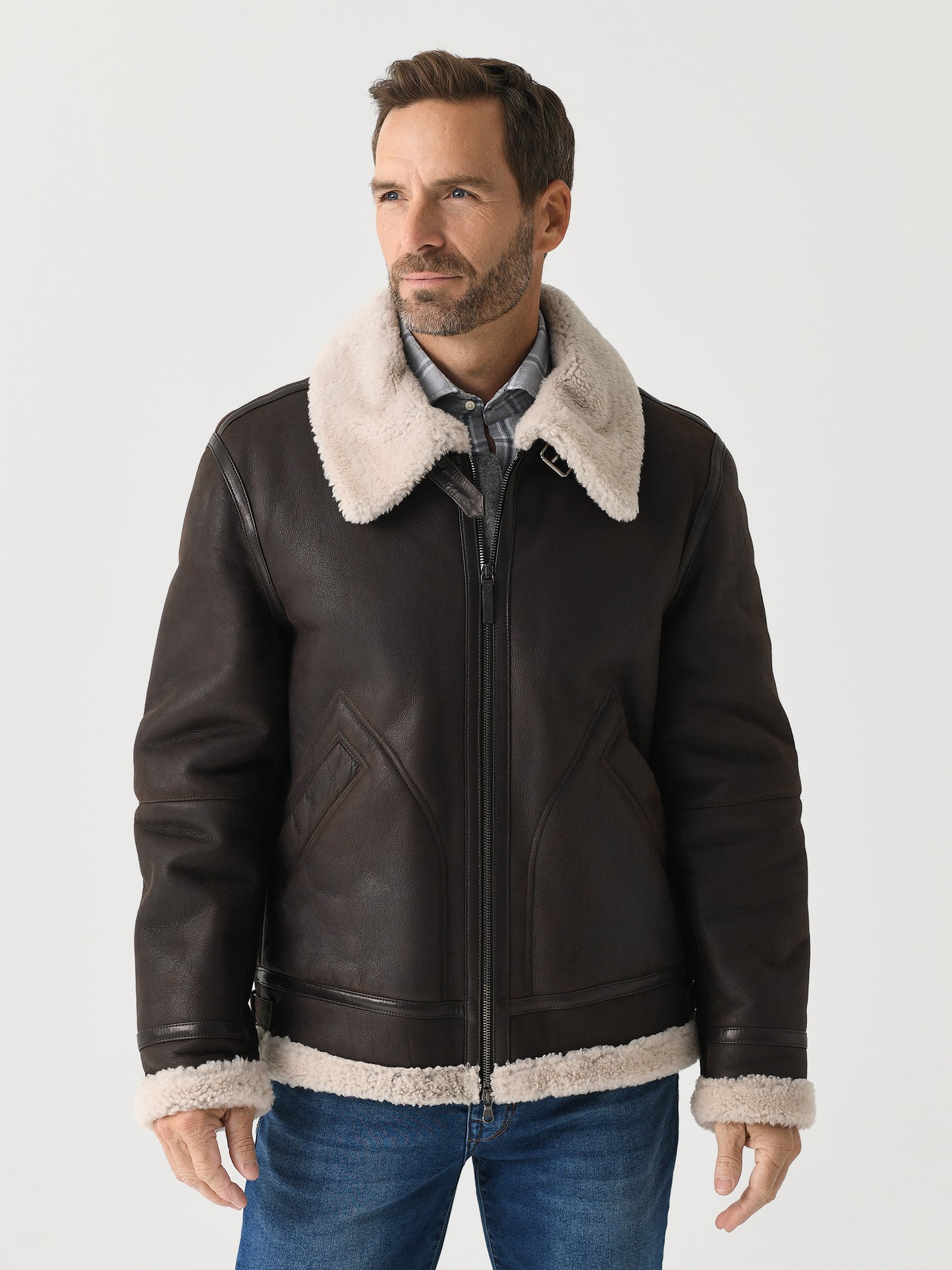 Frauenschuh Men's Luis Leather Jacket - Saint Bernard