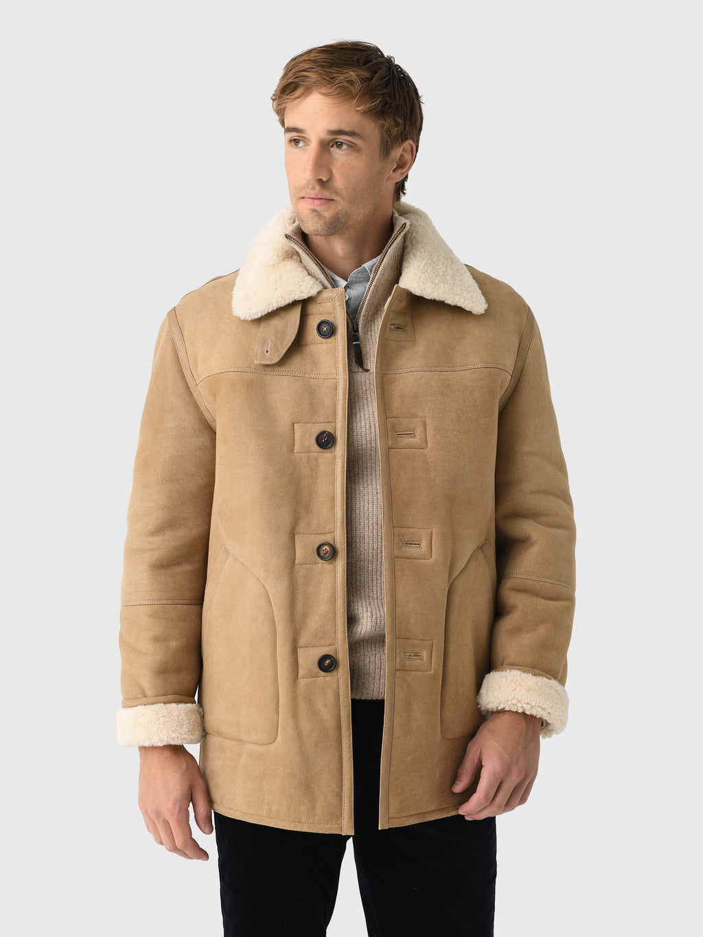 Frauenschuh Men's Fin Lambskin Coat - Saint Bernard