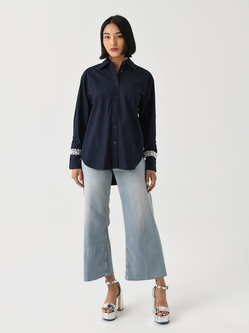 ALC Women's Calvin Embellished Sleeve Shirt