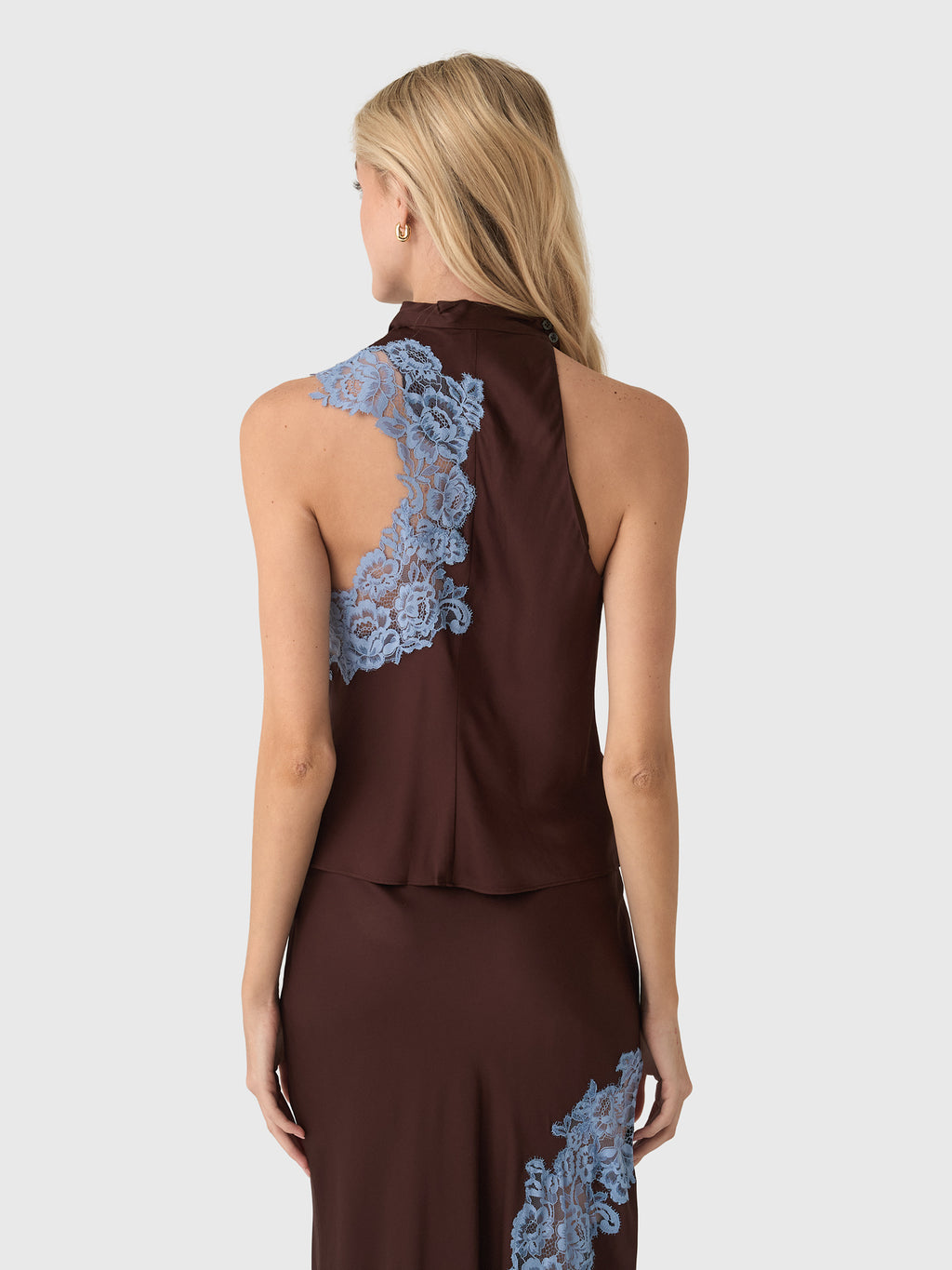 ALC Women's Rose Satin & Lace Top - Saint Bernard