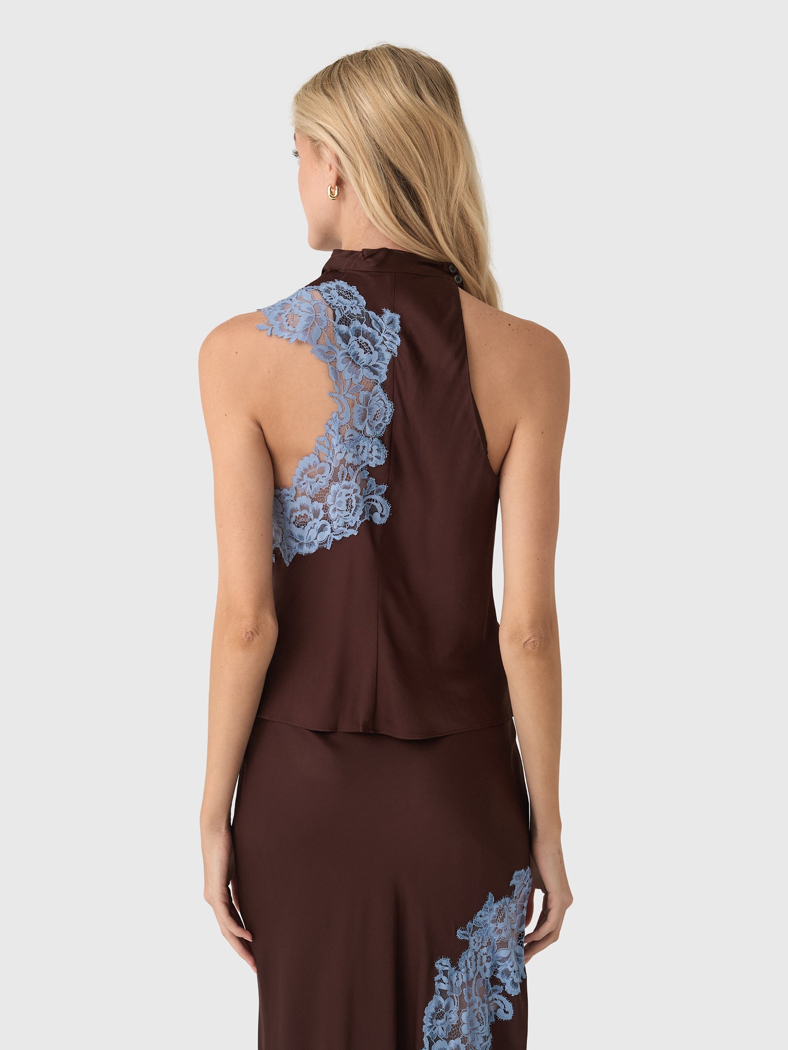 ALC Women's Rose Satin & Lace Top - Saint Bernard