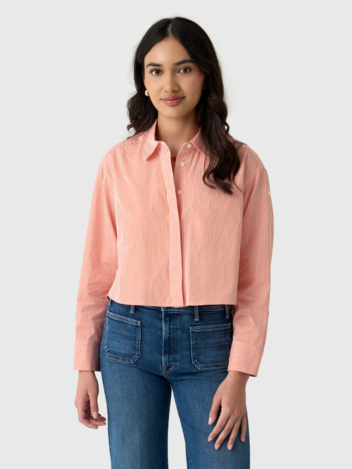 ALC Women's Maude Cropped Cotton Stripe Shirt