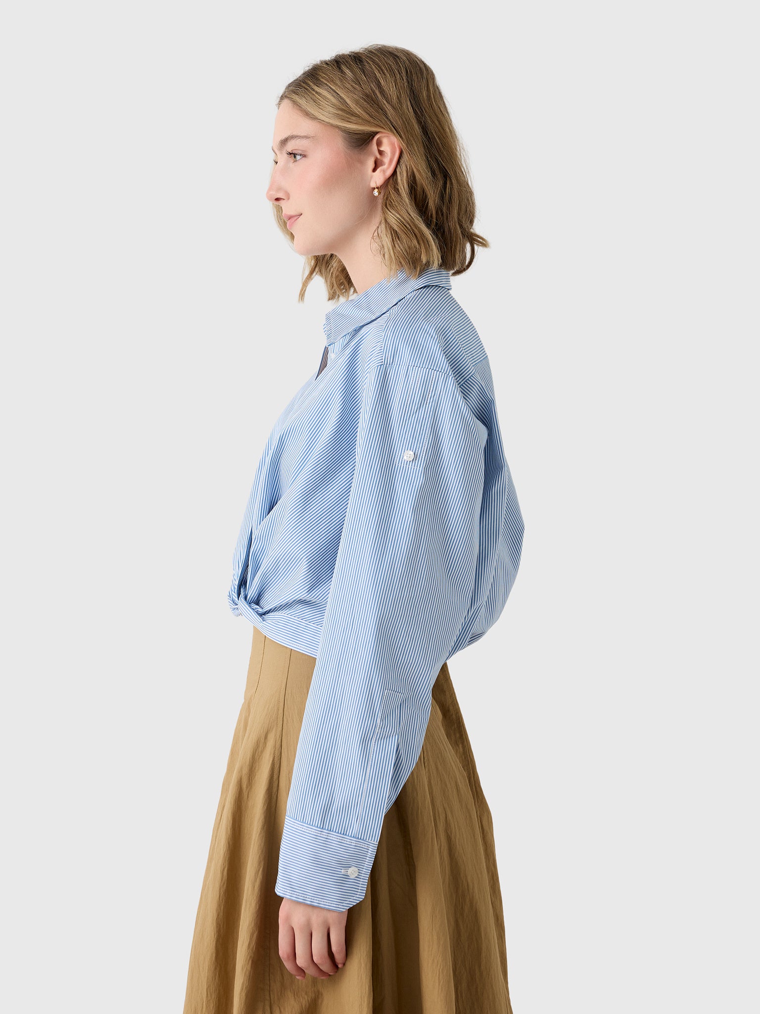 ALC Women's Leo Cropped Cotton Shirt - Saint Bernard