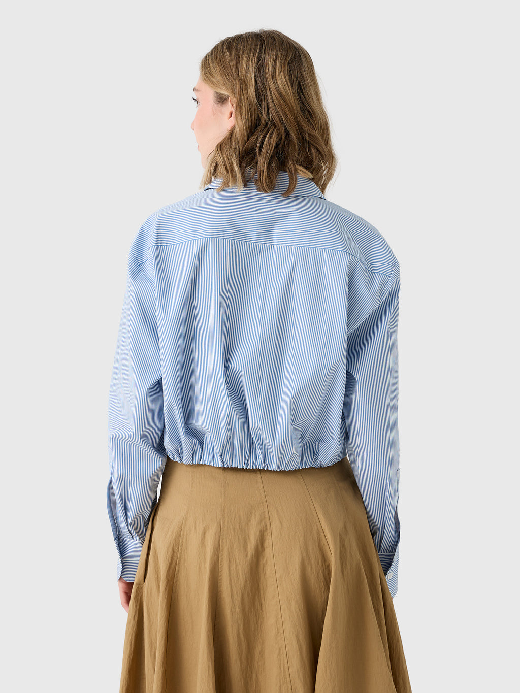 ALC Women's Leo Cropped Cotton Shirt - Saint Bernard