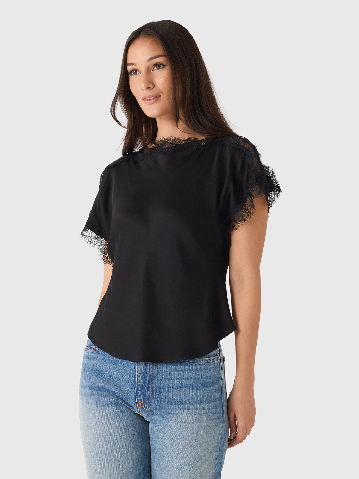 ALC Women's Luna Satin & Lace Top - Saint Bernard