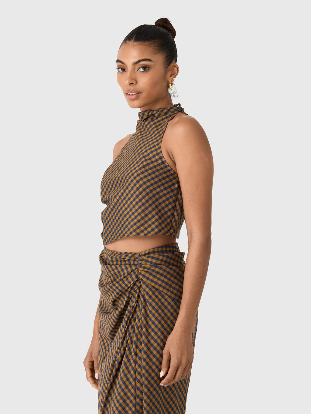 ALC Women's Penelope Check Top - Saint Bernard
