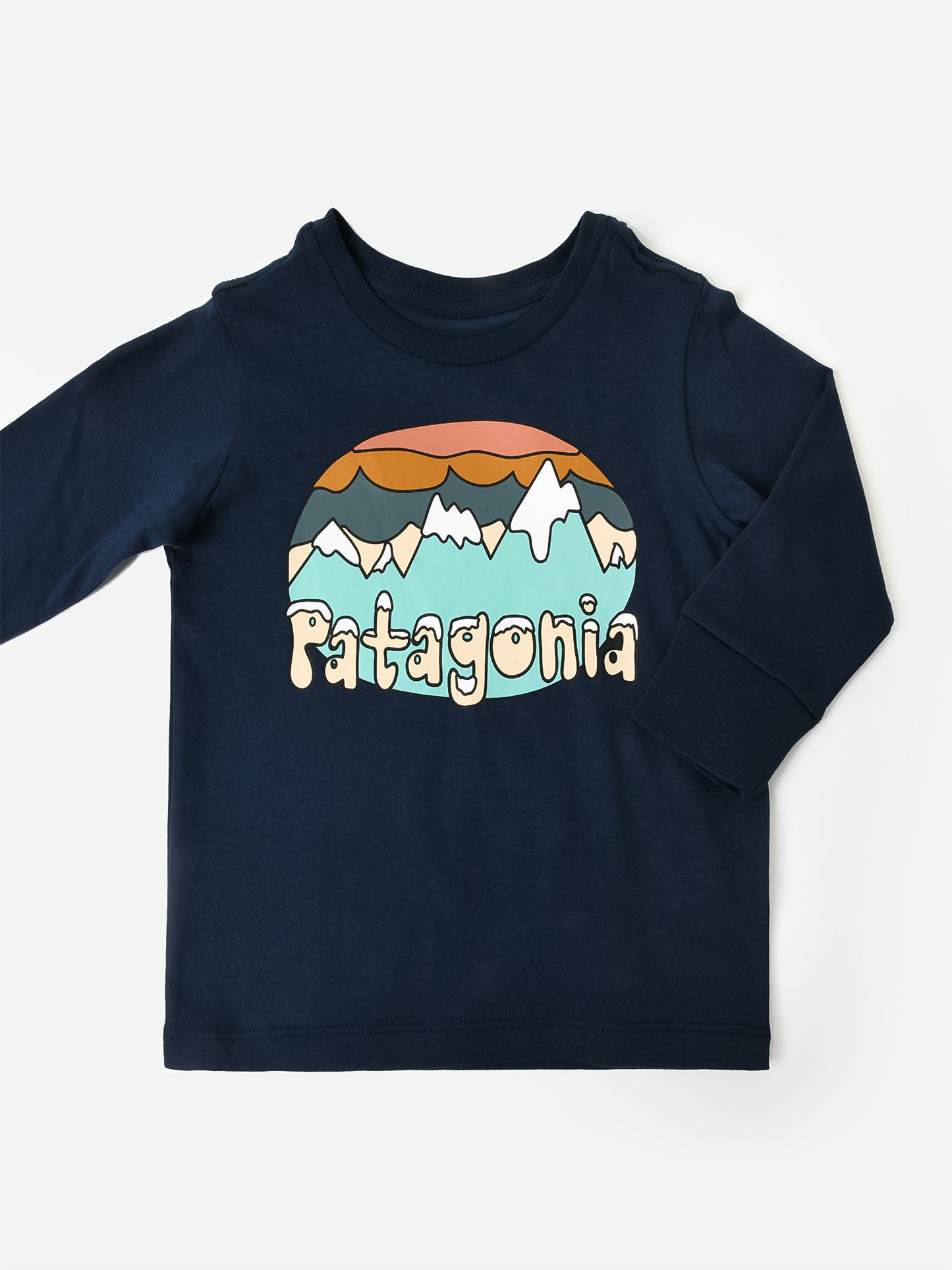 Patagonia Baby Long Sleeve Regenerative Organic Certified Cotton Fitz Roy Flur T-Shirt