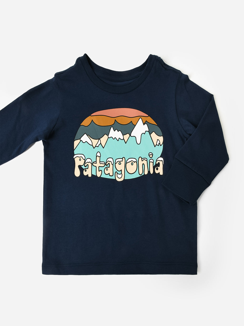 Patagonia Baby Long Sleeve Regenerative Organic Certified Cotton Fitz Roy Flur T-Shirt - Saint Bernard