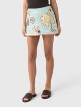 Alemais Women's Azar Raffia Skirt - Saint Bernard
