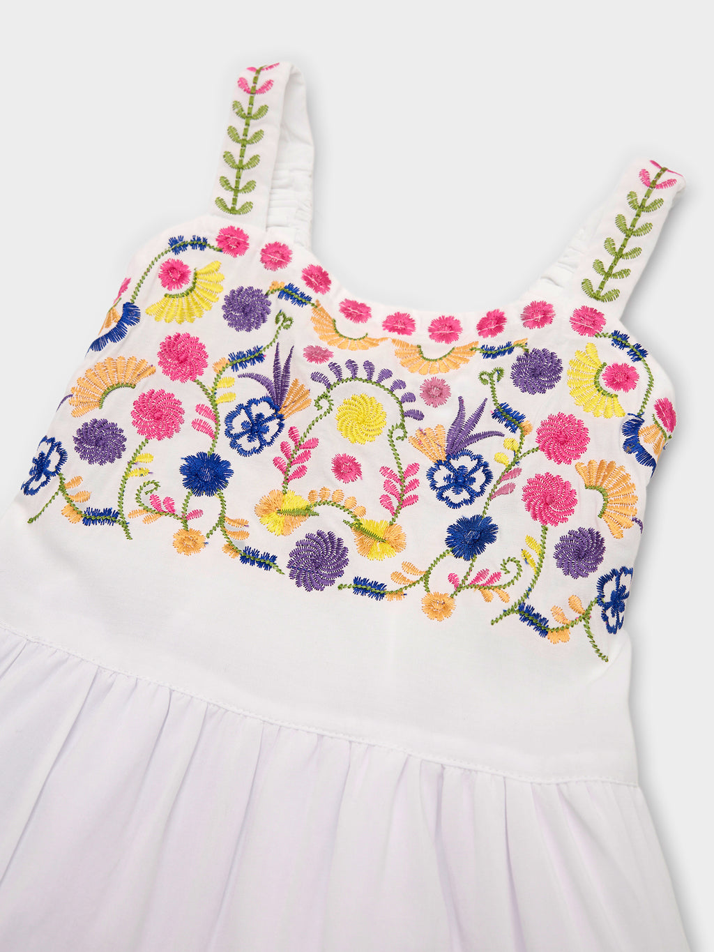 Joyous And Free Girls' Embroidery Tier Dress - Saint Bernard