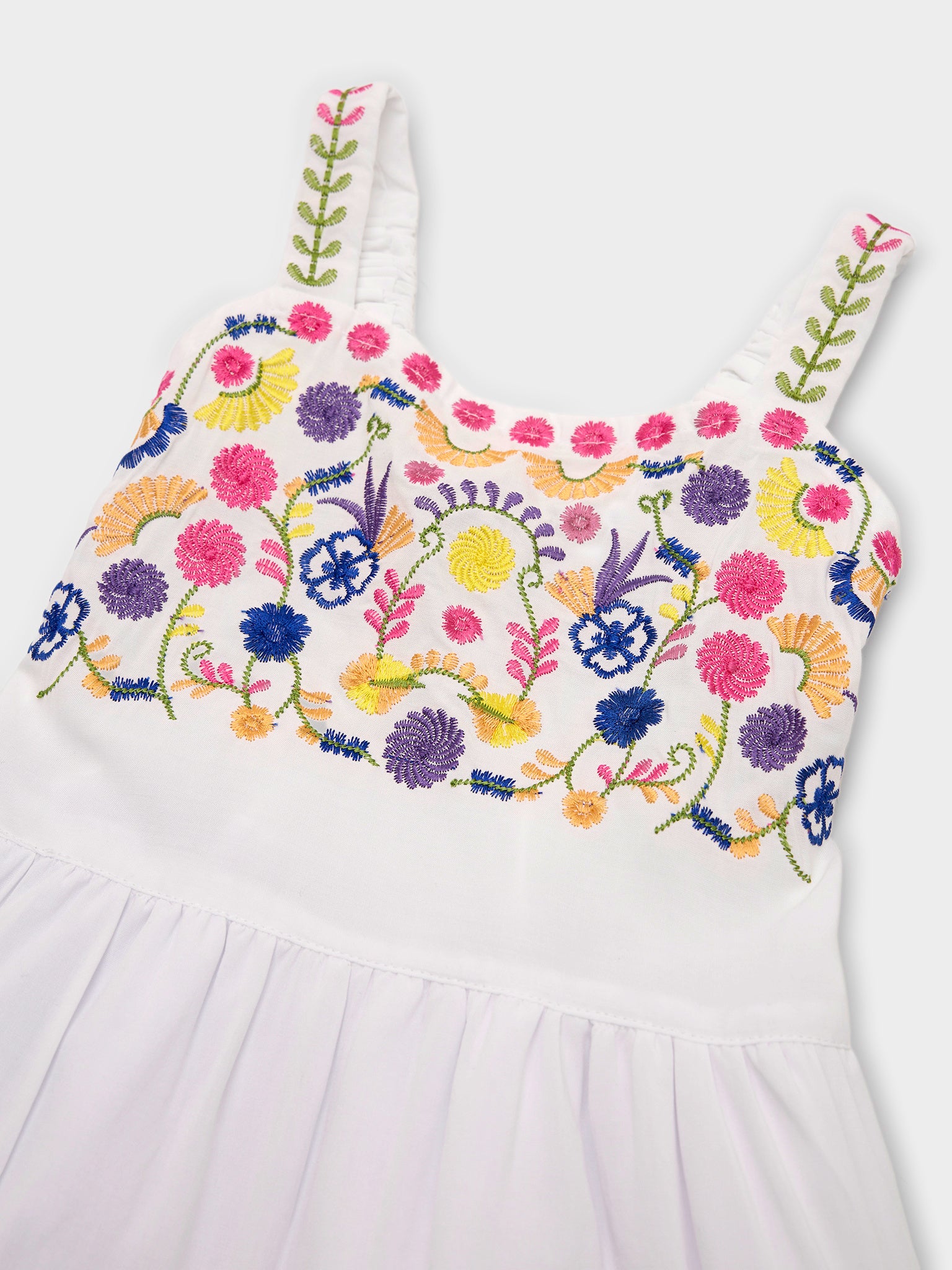 Joyous And Free Girls' Embroidery Tier Dress - Saint Bernard