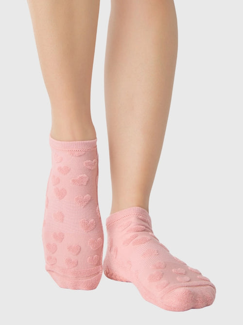 Pointe Studio Women's Love Terry Full Foot Grip Socks - Saint Bernard