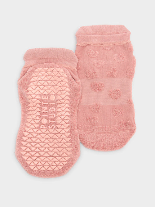 Pointe Studio Women's Love Terry Full Foot Grip Socks - Saint Bernard