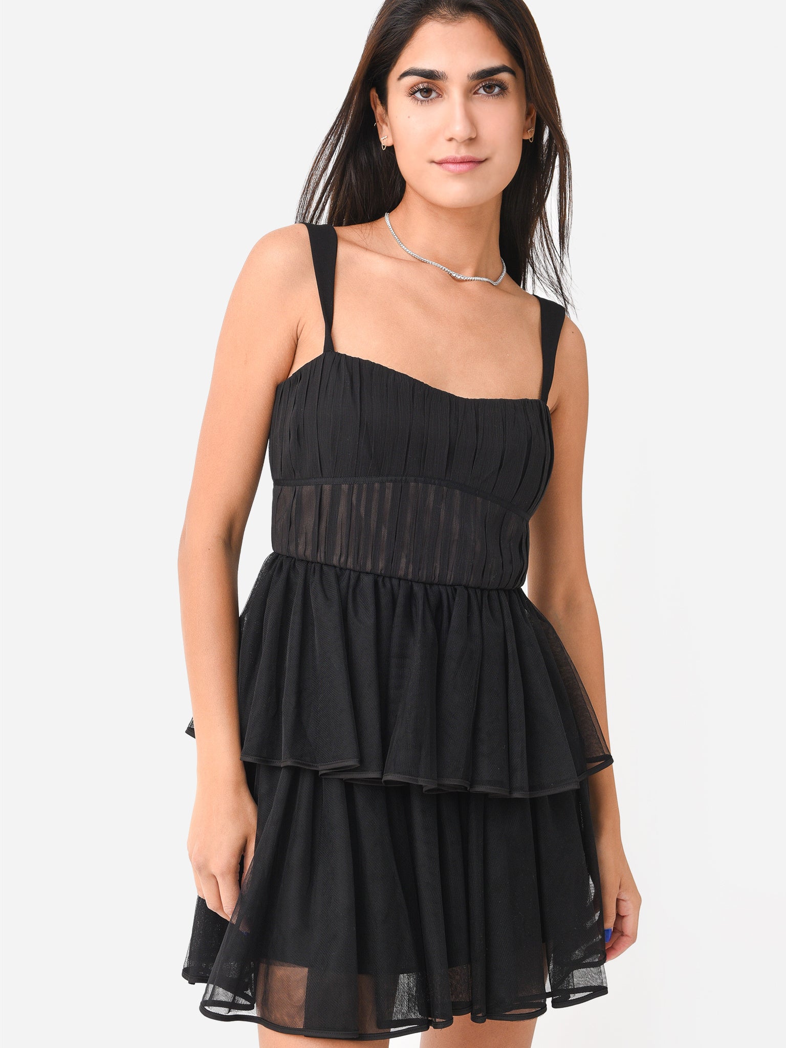 Simkhai Women's Annabella Tulle Plisse Mini Dress – Saint Bernard