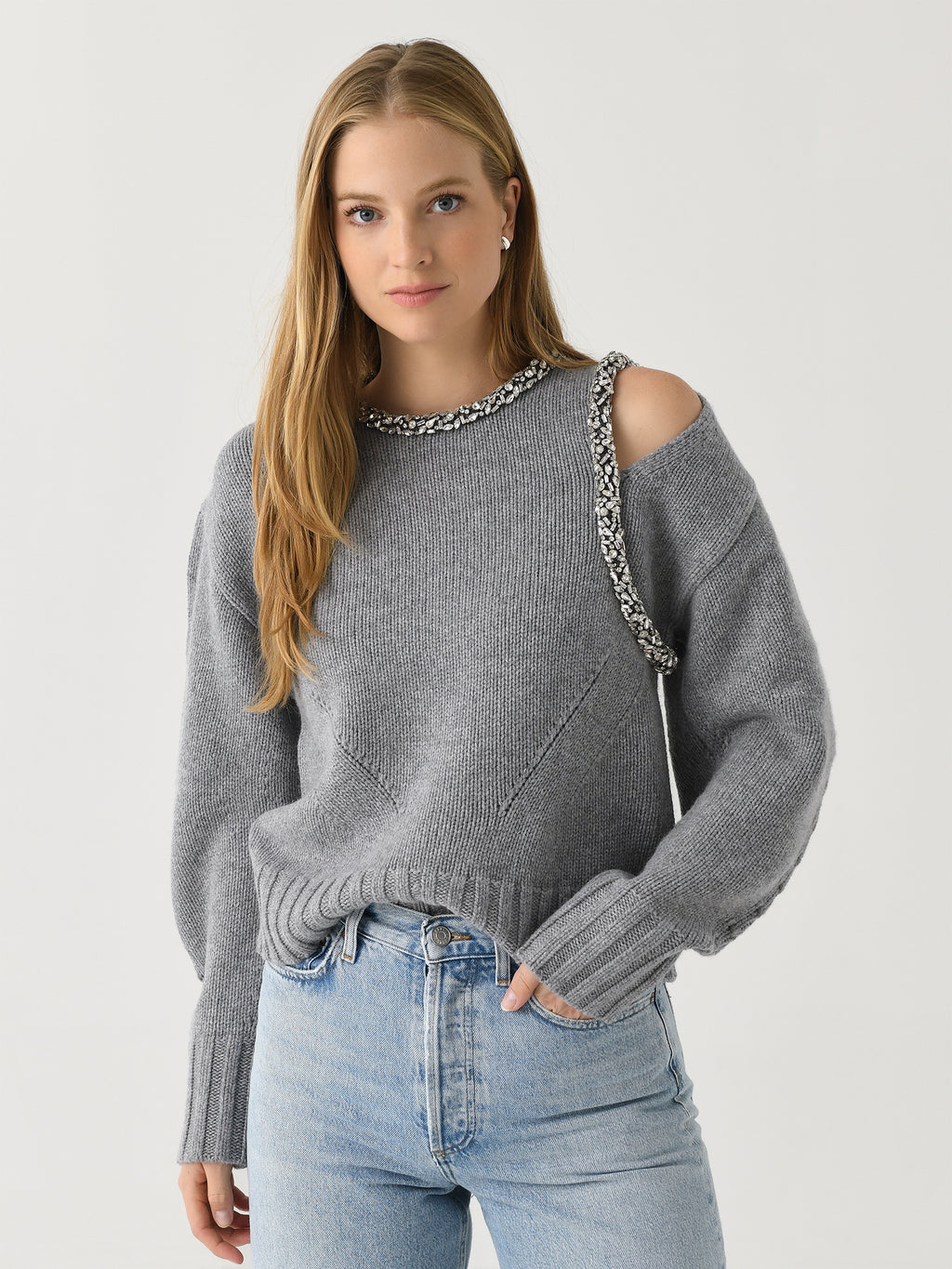 Simkhai Women's Monroe Embellished Pullover - Saint Bernard