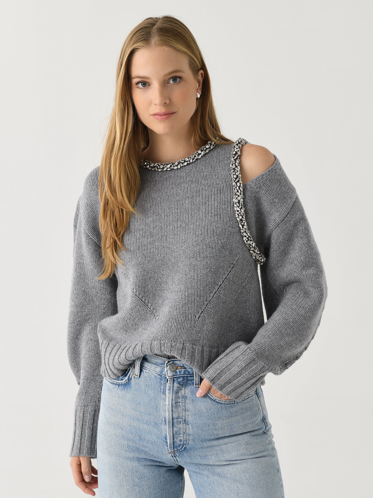 Simkhai Women's Monroe Embellished Pullover - Saint Bernard