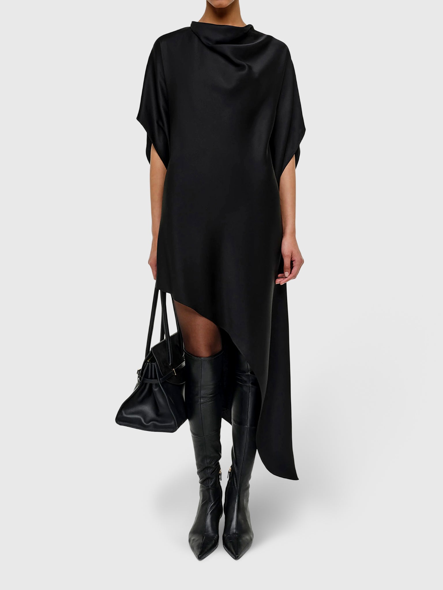 Simkhai Women's Sadia Satin Mini Cape Dress
