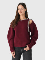 Simkhai Women's Monroe Embellished Pullover - Saint Bernard