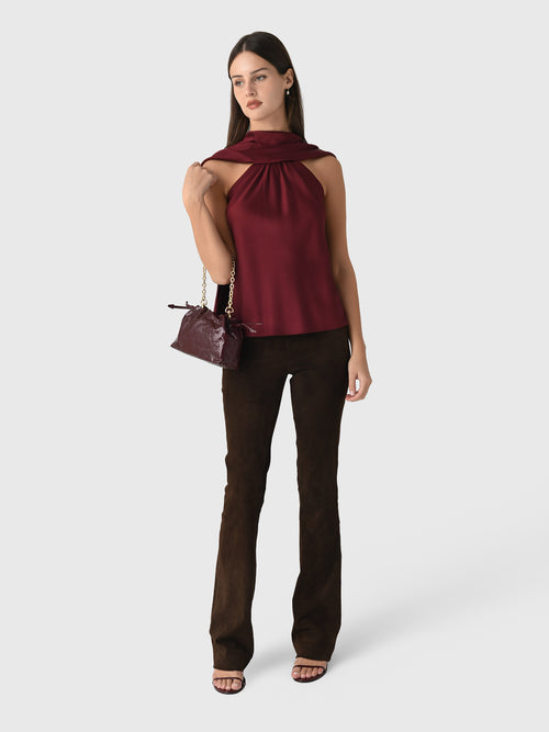 Simkhai Women's Scarlett Satin Cape Top