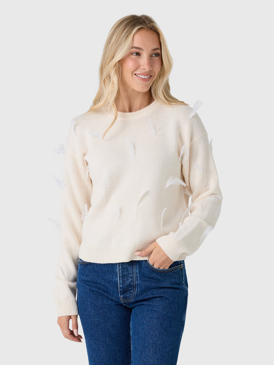 Simkhai Women's Avrae Feather Sweater