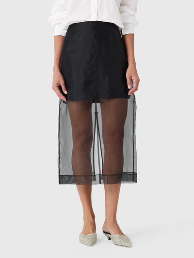 Simkhai Women's Dana Organza Midi Skirt - Saint Bernard
