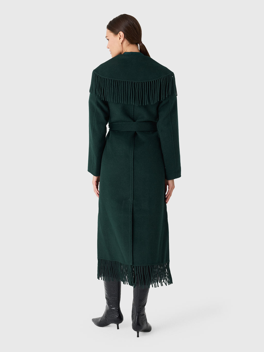 Simkhai Women's Carrie Fringe Robe Coat - Saint Bernard