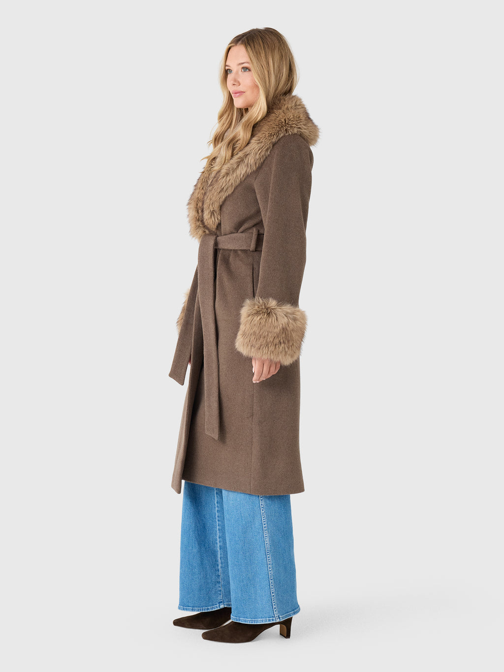 Simkhai Women's Kinsley Belted Long Coat - Saint Bernard