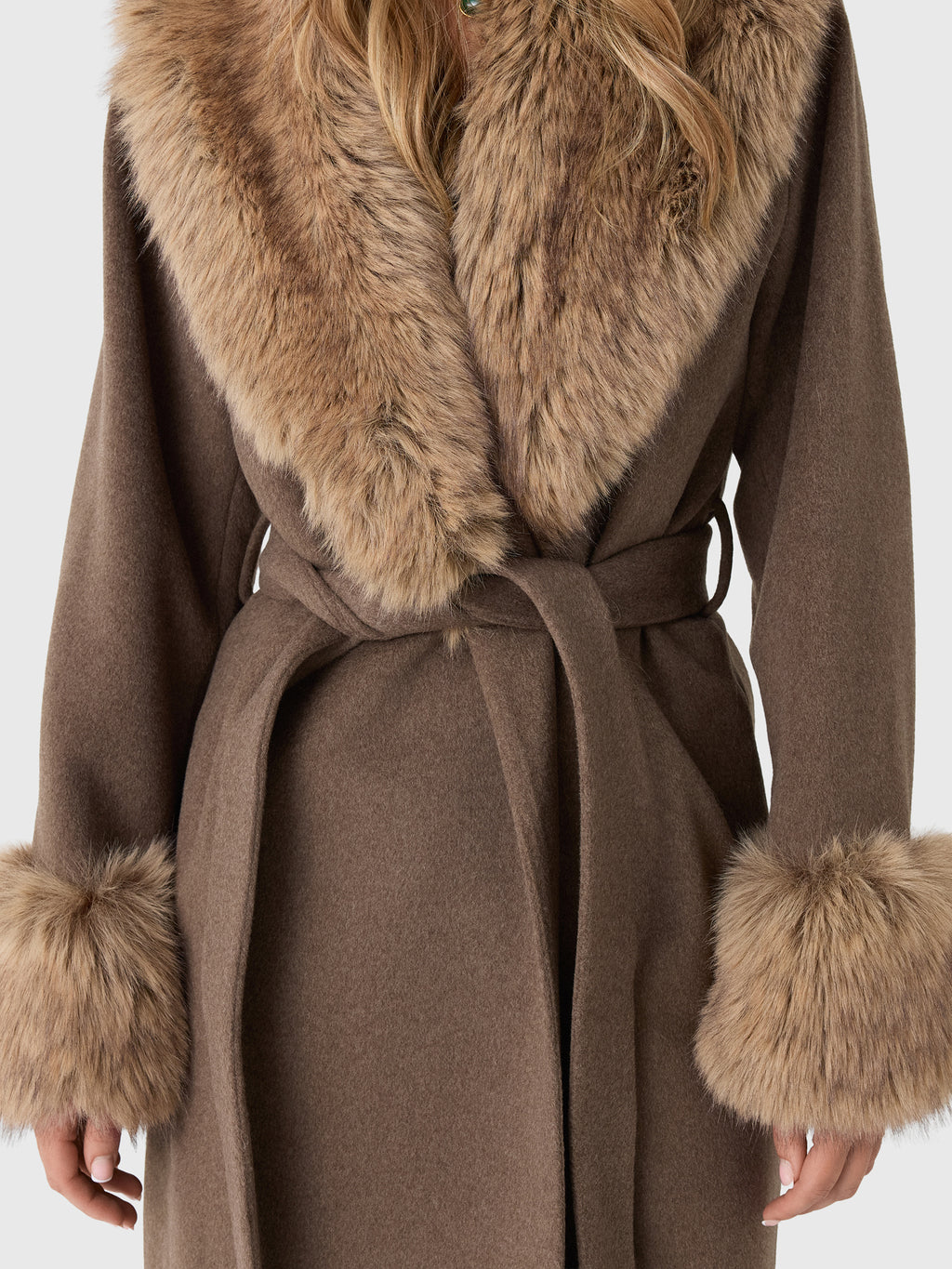 Simkhai Women's Kinsley Belted Long Coat - Saint Bernard
