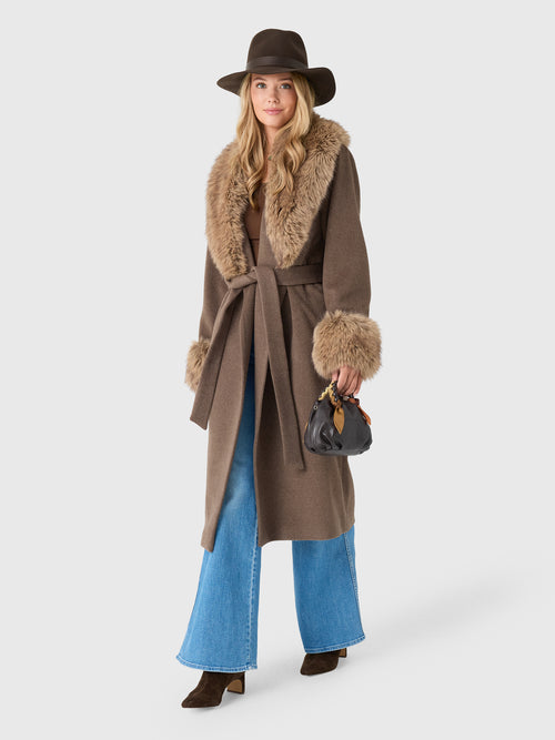 Simkhai Women's Kinsley Belted Long Coat - Saint Bernard