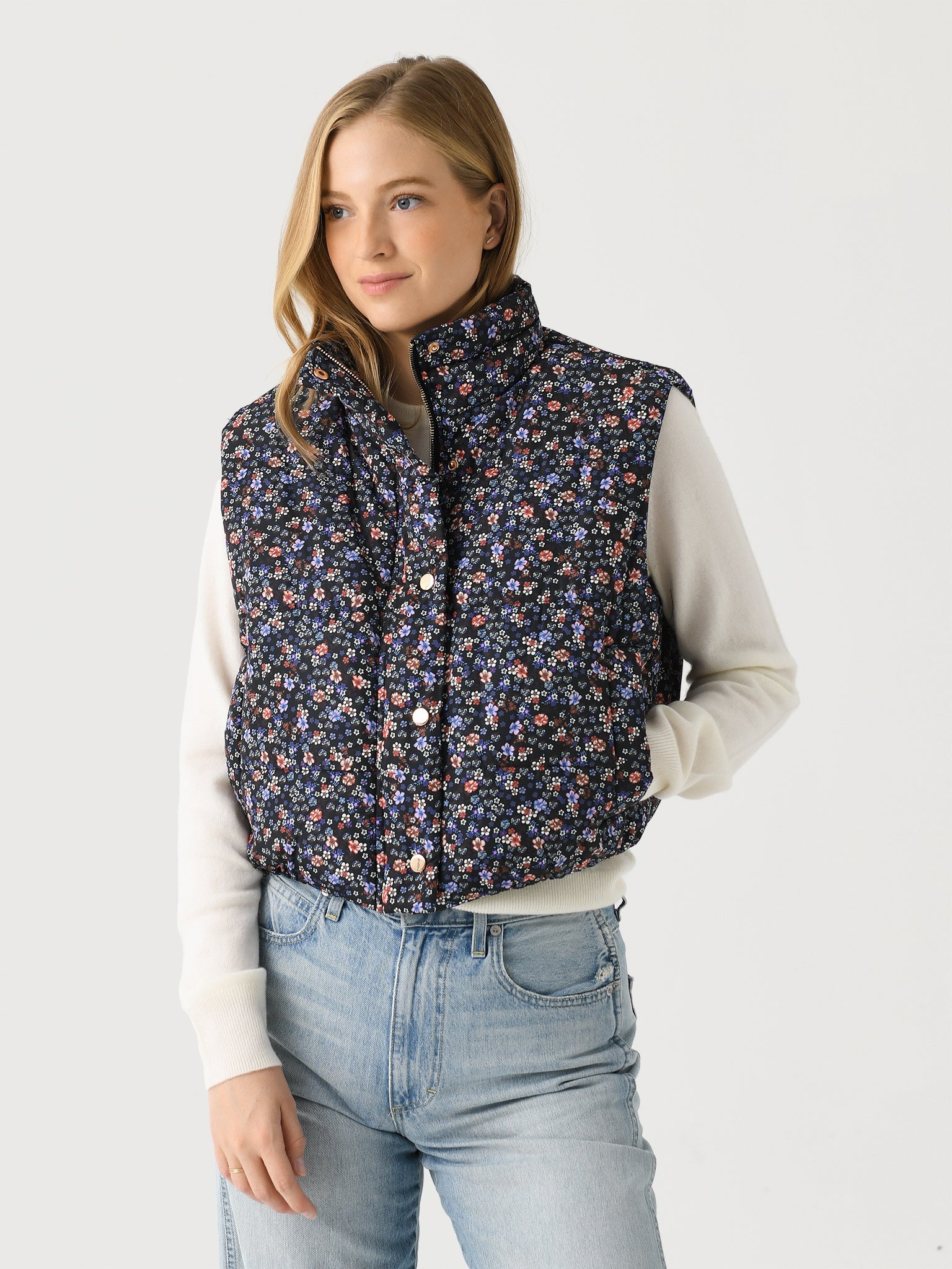 Deluc Women's Styx Printed Puffer Vest - Saint Bernard