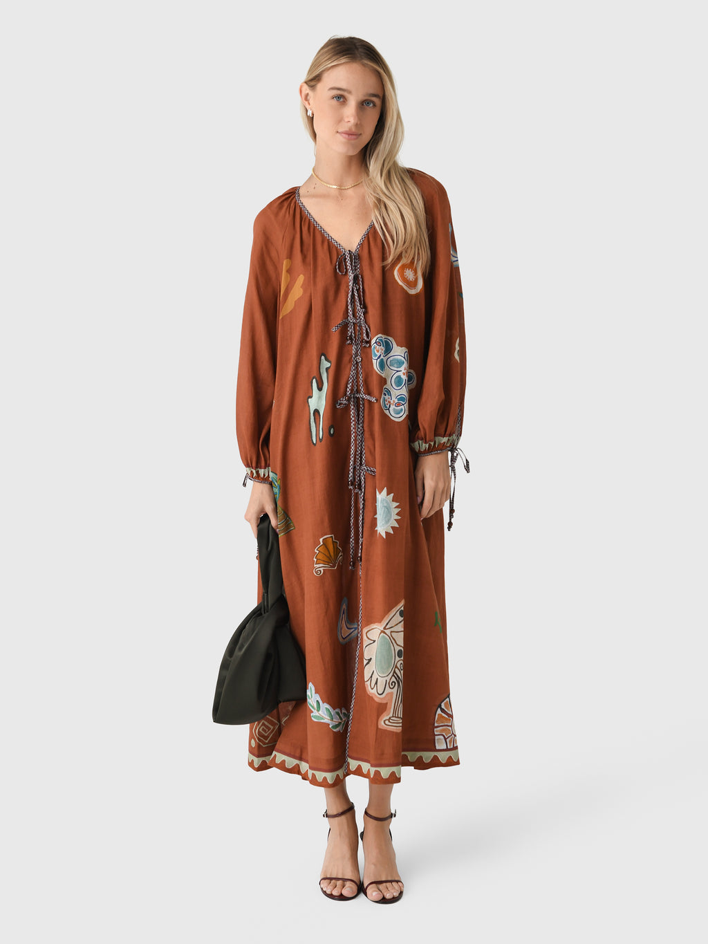 Alemais Women's Laurence Tie Front Shirtdress - Saint Bernard