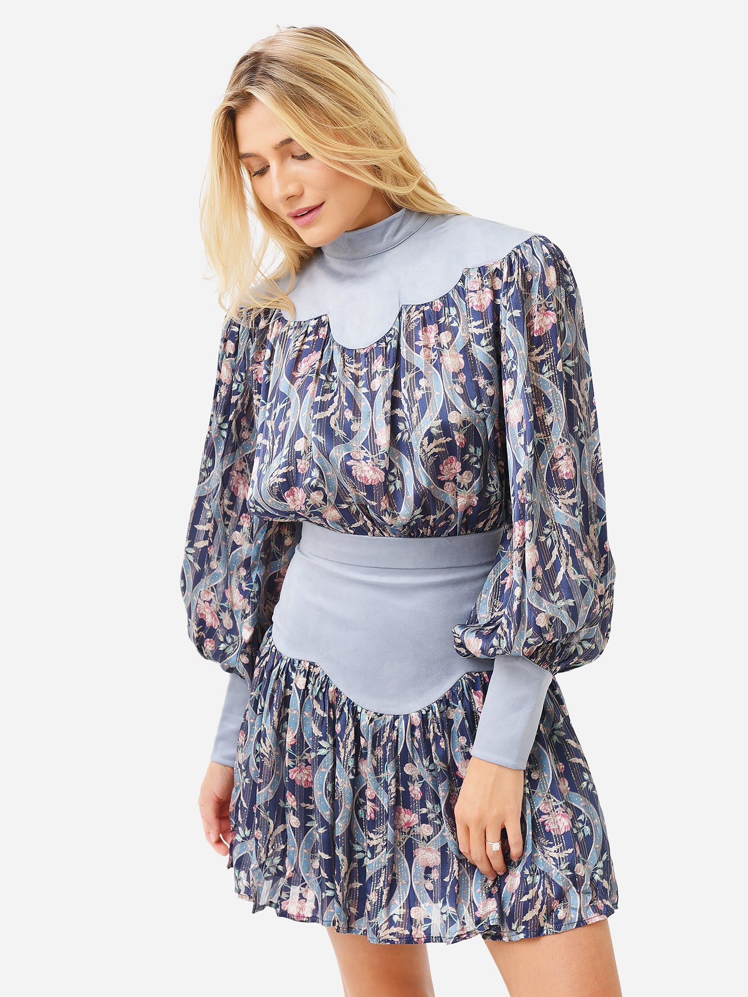 Alemais Women's Canter Scallop Mini Dress - Saint Bernard