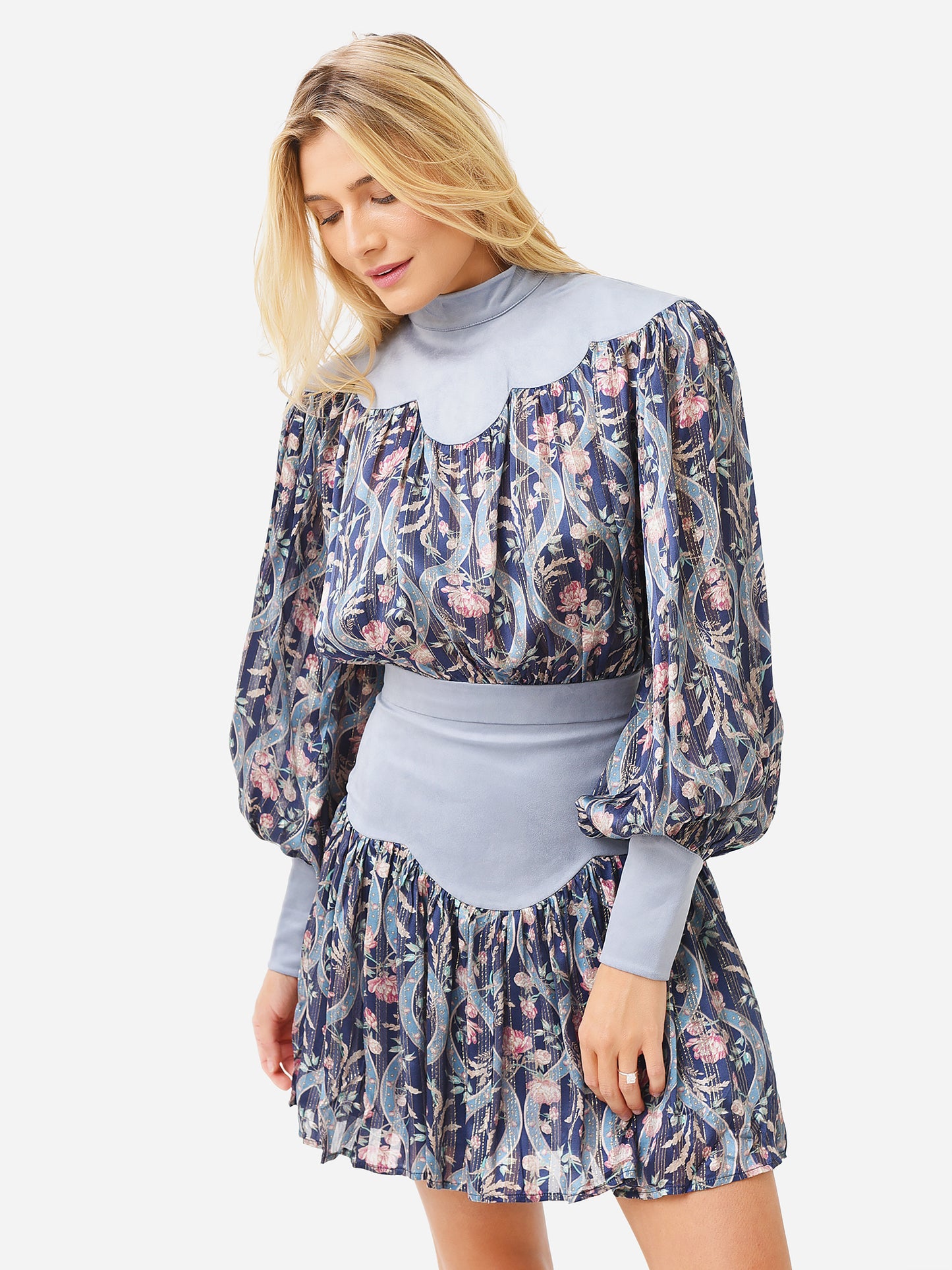 Alemais Women's Canter Scallop Mini Dress - Saint Bernard