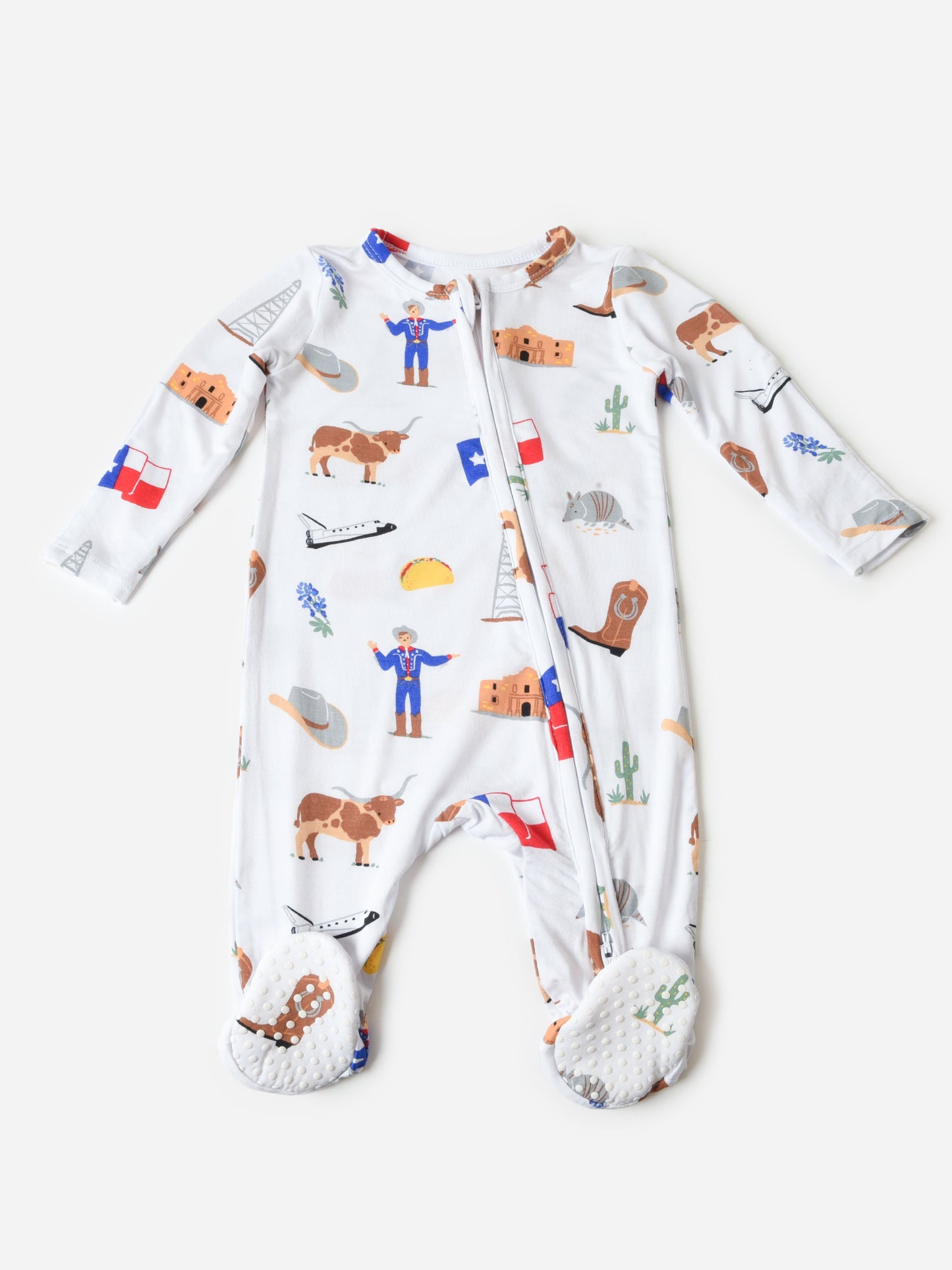 Angel Dear Baby Texas 2-Way Zipper Footie - Saint Bernard