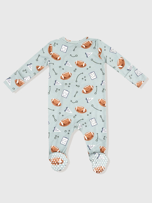 Angel Dear Baby Boys' Touchdown Time 2-Way Zipper Footie