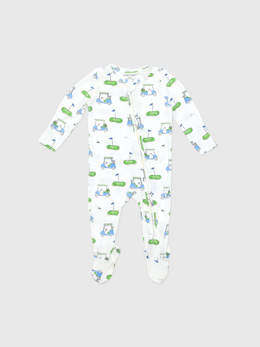 Angel Dear Baby Boys' Golf Carts 2-Way Zipper Footie - Saint Bernard