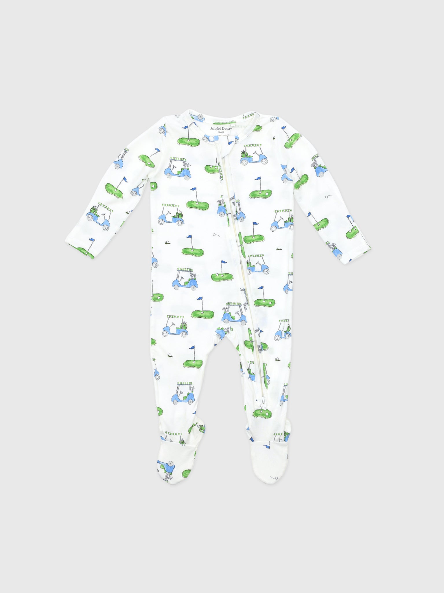 Angel Dear Baby Boys' Golf Carts 2-Way Zipper Footie - Saint Bernard