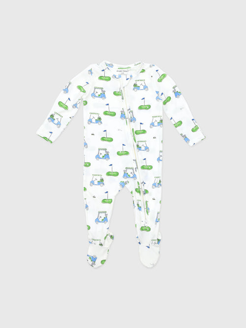 Angel Dear Baby Boys' Golf Carts 2-Way Zipper Footie - Saint Bernard