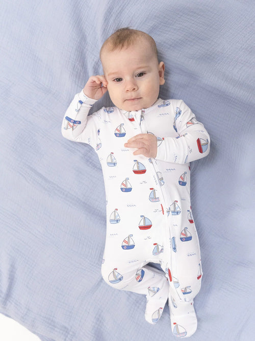 Angel Dear Baby Boys' 2-Way Zipper Footie