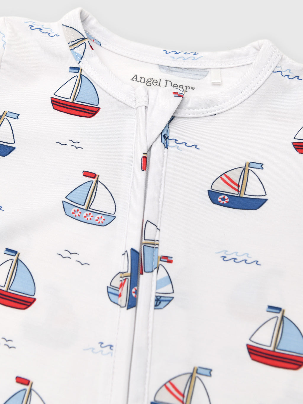Angel Dear Baby Boys' 2-Way Zipper Footie - Saint Bernard