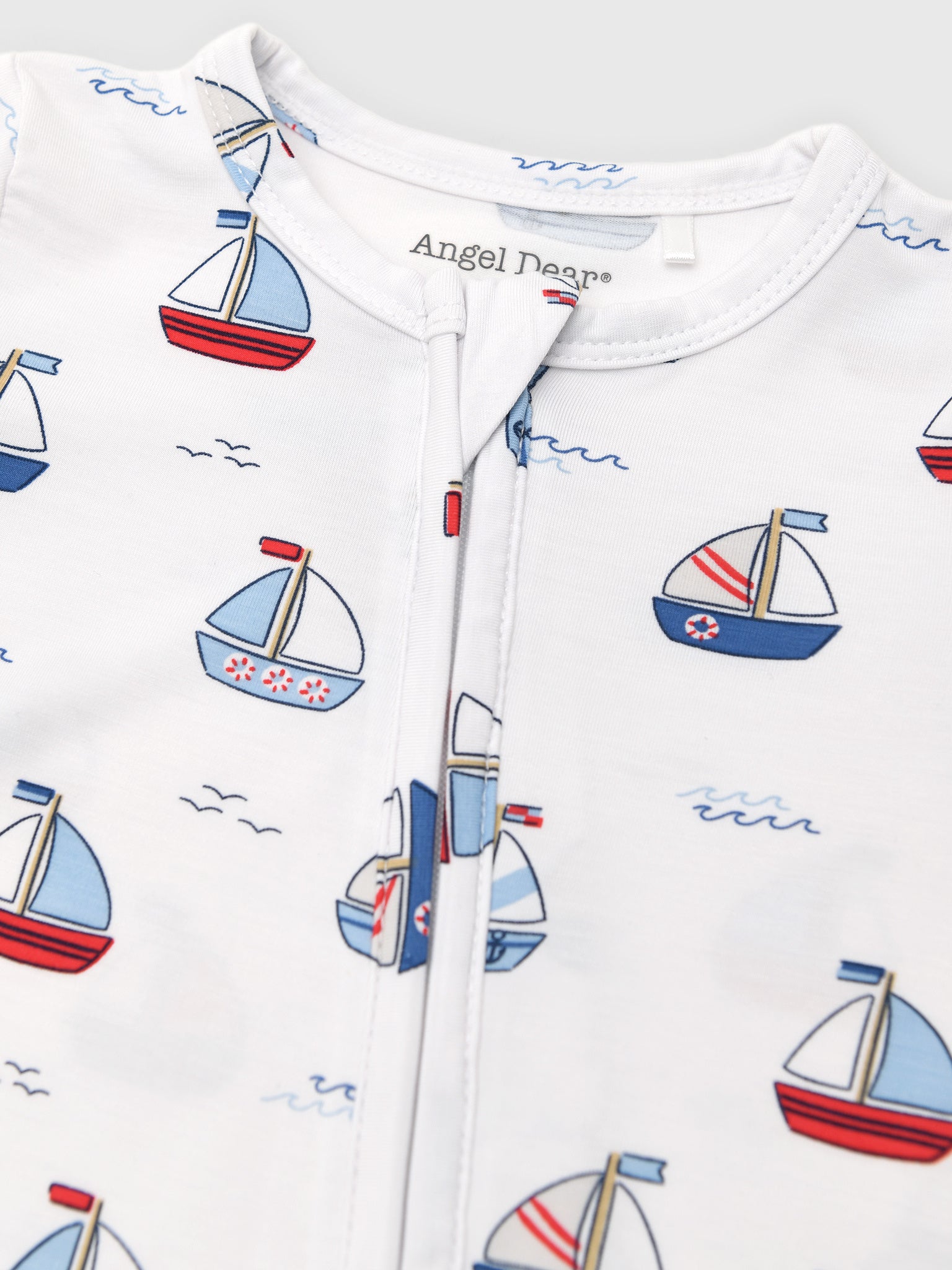 Angel Dear Baby Boys' 2-Way Zipper Footie - Saint Bernard