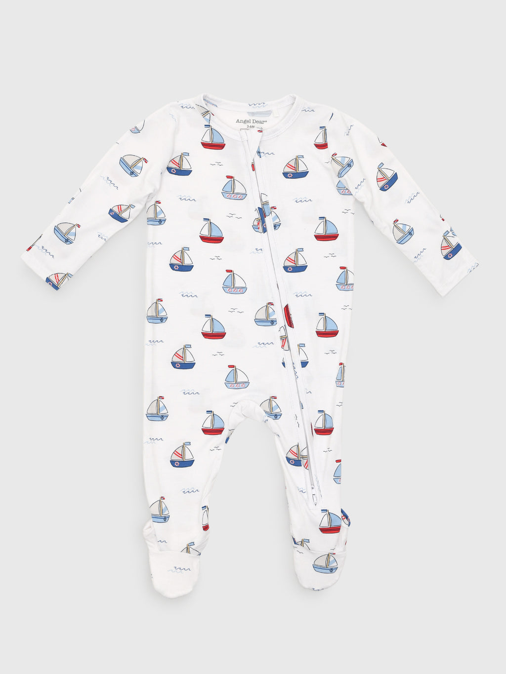 Angel Dear Baby Boys' 2-Way Zipper Footie - Saint Bernard