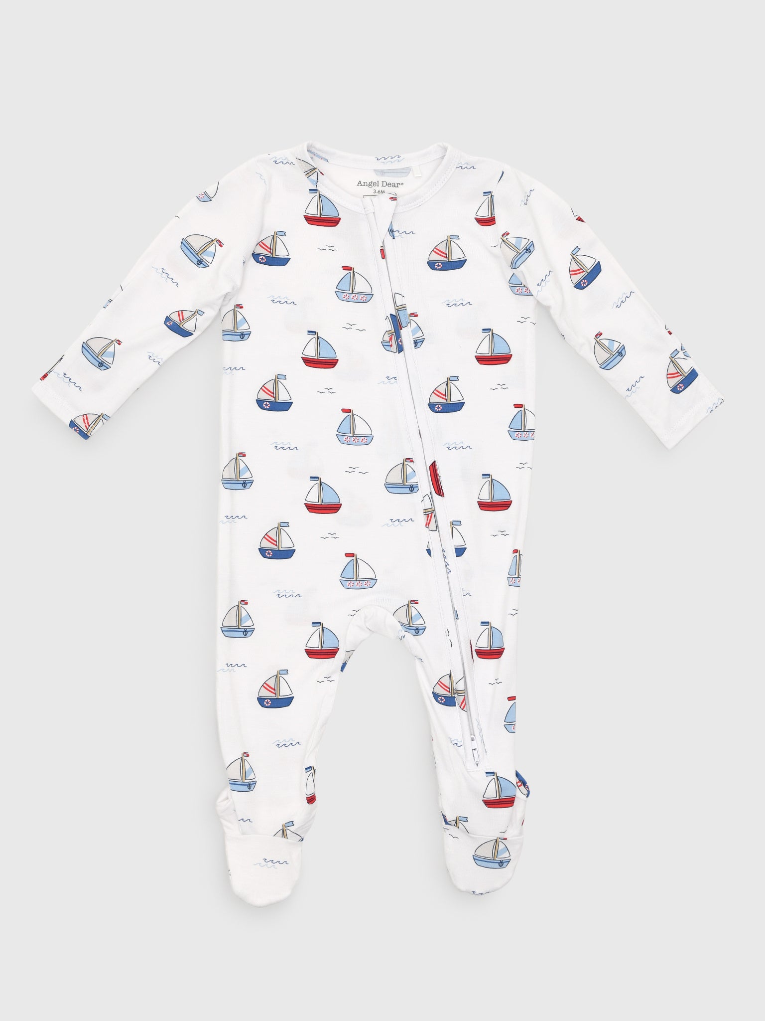 Angel Dear Baby Boys' 2-Way Zipper Footie - Saint Bernard