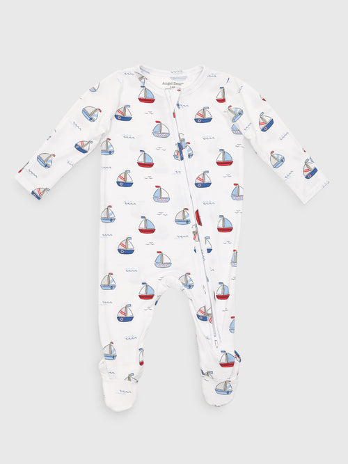 Angel Dear Baby Boys' 2-Way Zipper Footie