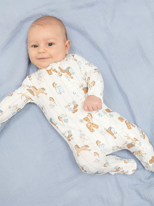 Angel Dear Baby Boys' 2-Way Zipper Footie