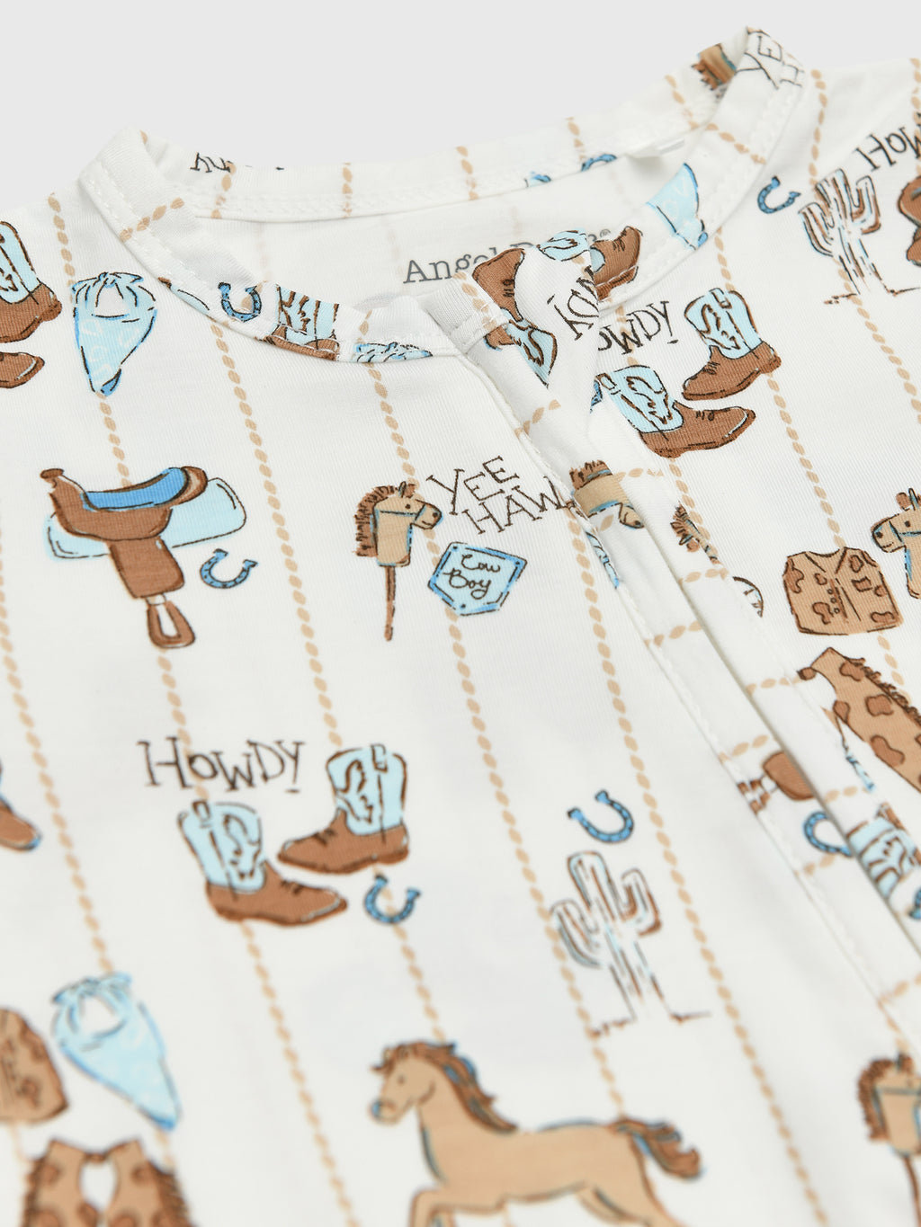 Angel Dear Baby Boys' 2-Way Zipper Footie - Saint Bernard