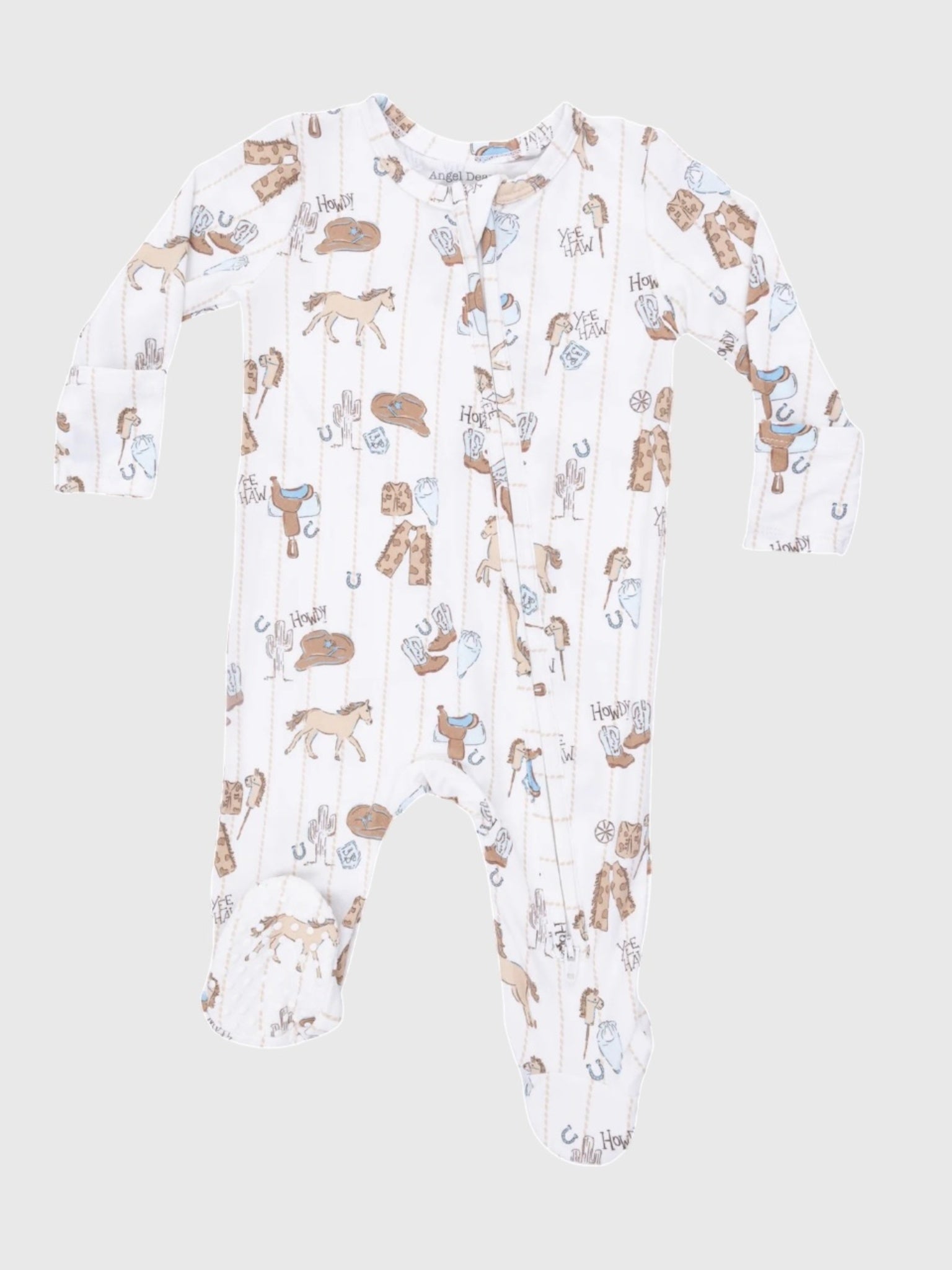 Angel Dear Baby Boys' 2-Way Zipper Footie - Saint Bernard