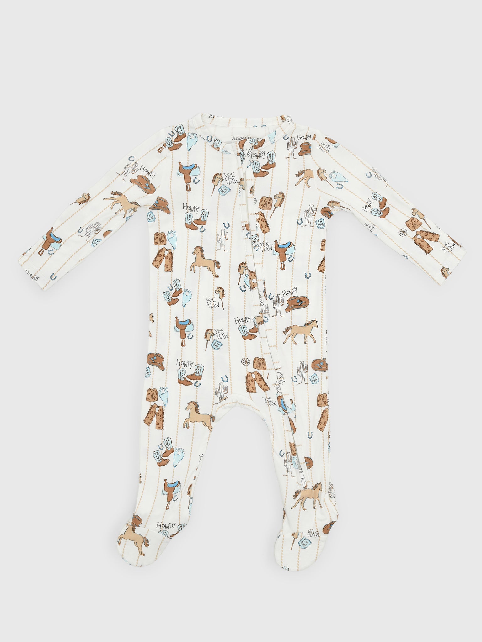 Angel Dear Baby Boys' 2-Way Zipper Footie - Saint Bernard